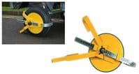 HEAVY DUTY WHEEL CLAMP SAFETY SECURE TRAILER TOWING SECURITY LOCK 8"-10"